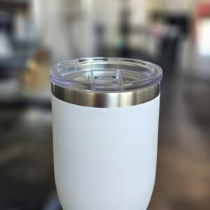 White Stainless Steel Lota Cup with Lid